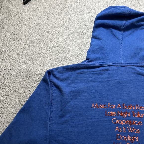 Harry Styles Hoodie Mens L Blue Sweatshirt Love On Tour House Concert Pullover - Picture 11 of 16